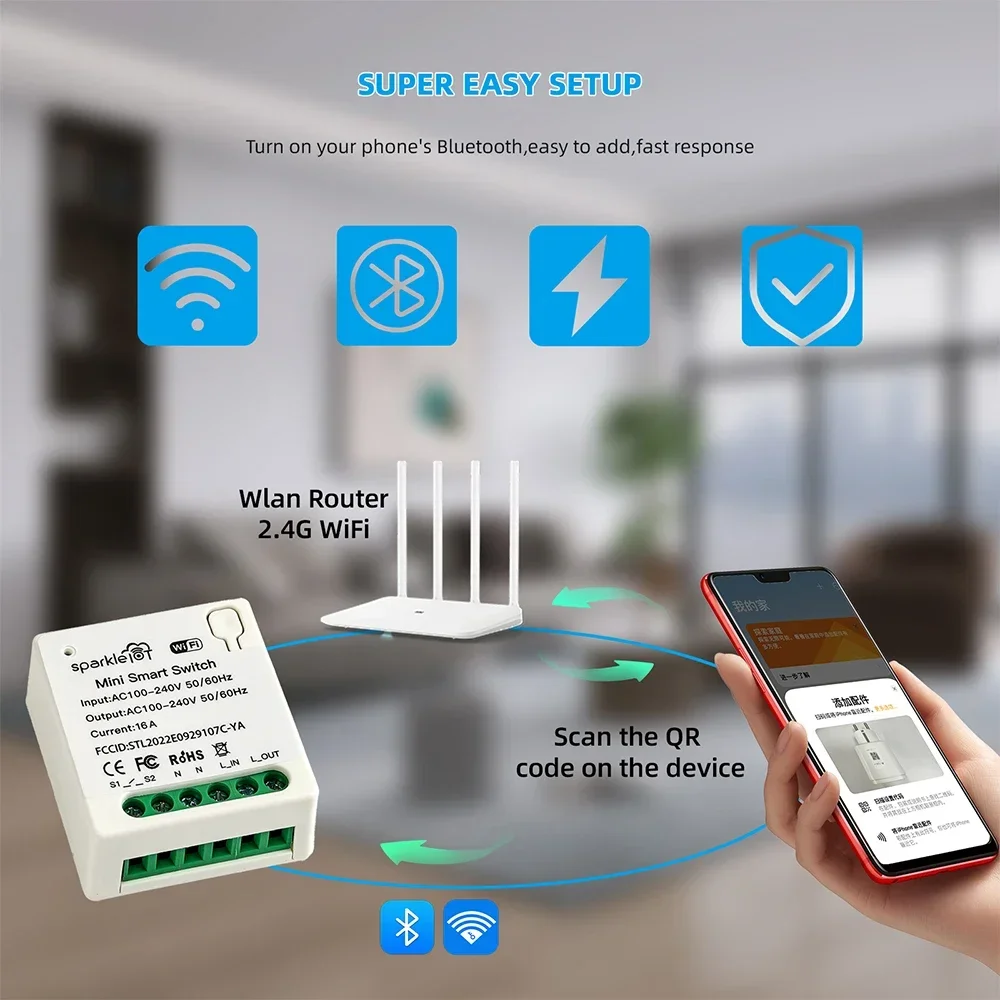 16A Matter WIFI Smart Switch A - Home Automation Tutorial ulasan dan harga